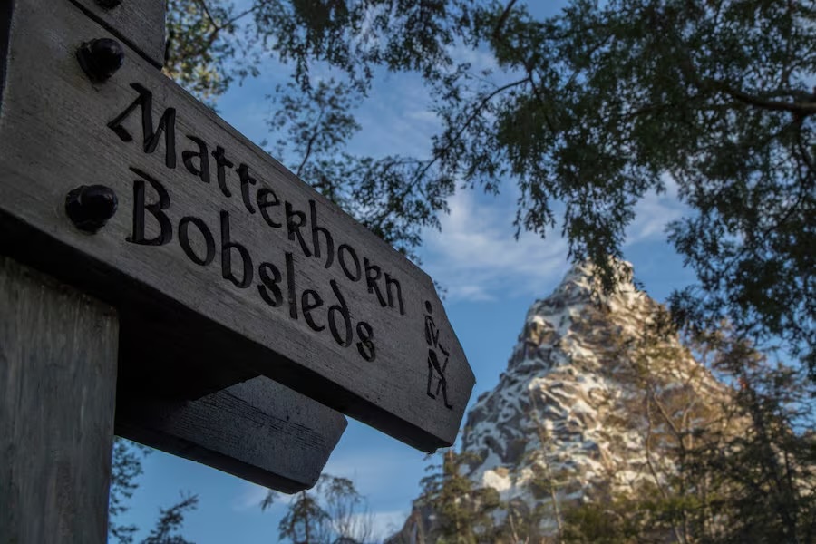 Matterhorn Bobsleds roller coaster at Disneyland in Anaheim, California